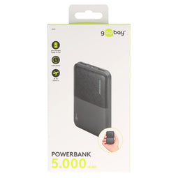 Powerbank Compact 5,000mAh - Ultra-compact en lichtgewicht - Antislip oppervlak - Inclusief oplaadkabel