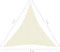 vidaXL - Zonnezeil - 160 - g/m² - 5x7x7 - m - HDPE - crèmekleurig