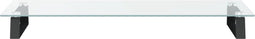 vidaXL - Monitorstandaard - 80x35x8 - cm - gehard - glas - en - metaal - zwart