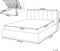 DREUX - Bed met opbergruimte - Lichtgrijs - 180 x 200 cm - Polyester