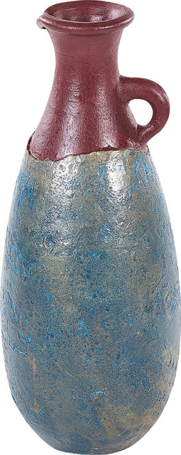 Beliani VELIA - Decoratieve vaas - Blauw - Terracotta