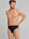 Schiesser Nautical Active - Heren Zwembroek - Gerecycled tricot met zijstrepen - Zwart
