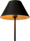 Atmooz - Vloerlamp Kuta - zwart - Staande Lamp - Stalamp - Woonkamer - Zwarte Buitenkant - Gouden Binnenkant - Hoogte 120cm - Metaal