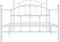 vidaXL - Bedframe - met - hoofd- - en - voeteneinde - metaal - wit - 100x190 - cm
