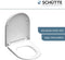 SCHÜTTE WC-Bril 82910 D-SHAPE WHITE - Duroplast - D-vorm - Soft Close - Afklikbaar - RVS-Scharnieren - Belastbaar tot 175 kg - Gelakt - Wit