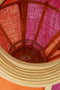 Mica Decorations Roger Lantaarn - H45 x Ø32 cm - Jute - Fuchsia Oranje