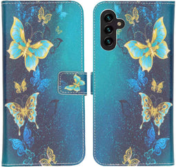 iMoshion Hoesje Geschikt voor Samsung Galaxy A04s / A13 (5G) Hoesje Met Pasjeshouder - iMoshion Design Softcase Bookcase - Blauw / Blue Butterfly