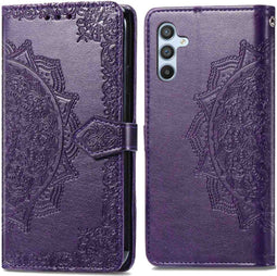 iMoshion Hoesje Geschikt voor Samsung Galaxy A54 (5G) Hoesje Met Pasjeshouder - iMoshion Mandala Bookcase - Paars