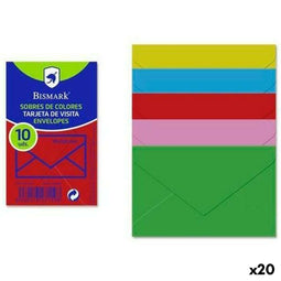 Enveloppen Bismark Papier Multicolour 7,6 x 12 cm (20 Stuks)