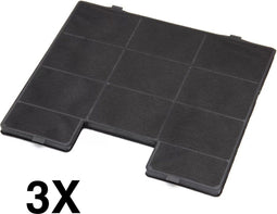 Inventum KB93 - Koolstoffilters - Set van 3 stuks - Zwart (3 stuks)
