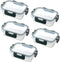 Ceruzo Meal Prep Bakjes - Set van 5 - Luchtdicht - 21,5 x 16 x H6,6 cm (5 stuks)