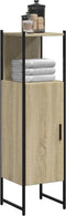 vidaXL - Badkamerkast - 33x33x120,5 - cm - bewerkt - hout - sonoma - eikenkleurig