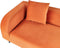 LE CRAU - Chaise longue - Oranje - Linkerzijde - Fluweel