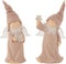 J-Line kerstfiguur Engel - polyresin - roze - large - 2 stuks