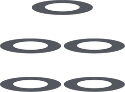 vidaXL - Plantenring - 5 - stuks - Anthraciet - Ø40/70 - cm - Staal