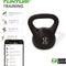 Tunturi PVC Kettle Bell - Kettlebell 12 kg - Incl. gratis fitness app - Zwart