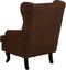 ALTA - Chesterfield fauteuil - Bruin - Kunstleer