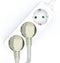 Ewent EW3958 - Stekkerdoos 3x Geaard 3680W - Wit (3 stuks)