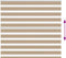 vidaXL - Zebra - Blind - 165x150 - cm - stofbreedte - 160,9 - cm - polyester - zandbruin