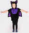 Den Goda Fen Verkleedkledij Vleermuis - Mini cape met capuchon - 86-110cm - 1-4 jaar - Zwart/Paars