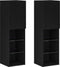 vidaXL - LED - TV-kast - 2 - stuks - Zwart - Eiken - 30,5x30x102 - cm - Geperst - Hout