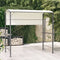 vidaXL - Prieel - met - dak - 220x110x200 - cm - crèmekleurig