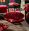 Dutch Decor FINN - Sierkussen 60x60 cm - velvet - effen kleur - Red Plum - donkerroze - Inclusief binnenkussen