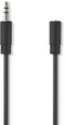 Nedis CAGB22050BK100 - Stereo audiokabel 3,5 mm - 1 meter - Grijs