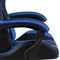 vidaXL - Racestoel - met - voetensteun - kunstleer - zwart - en - blauw