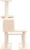 vidaXL - Kattenmeubel - met - sisal - krabpalen - 94,5 - cm - crèmekleurig
