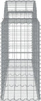 vidaXL - Schanskorven - 10 - st - gewelfd - 200x50x80/100 - cm - ijzer