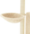 vidaXL - Kattenmeubel - met - sisal - krabpalen - 96,5 - cm - crèmekleurig