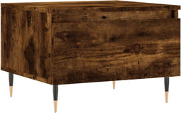vidaXL - Salontafel - 50x46x35 - cm - bewerkt - hout - gerookt - eikenkleurig