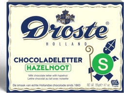 Droste Chocoladeletter Melk Hazelnoot - Letter S - 135 gram