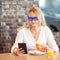 Propeaq Lichtbril – Blauw licht voor een betere slaap en stemming, daglichtlamp als eenvoudige bril, lichttherapie lamp, voor een gezond en stabiel ritme, meer energie overdag - Lichtgevende bril - Lichttherapielamp - Lichttherapiebril
