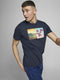 Jack & Jones JORSUITE TEE SS CREW NECK - Korte mouw T-shirt met tropische print - Navy Blazer (S)
