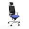 Bureaustoel met hoofdsteun Piqueras y Crespo 4B026N1 Licht Blauw