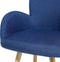 BROOKVILLE - Eetkamerstoel - Blauw - Polyester