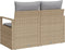 vidaXL - 2-Zits - Tuinbank - met - Opbergruimte - & - Kussens - - - Beige - Poly - Rattan