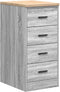 vidaXL - Garagekast - 40x51x85 - cm - massief - grenenhout - grijs - sonoma