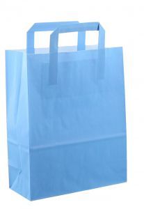 Papieren tas 22x10x28cm 50st licht blauw Op=OP