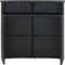 vidaXL - Tuinbartafel - 120x55x110 - cm - poly - rattan - zwart