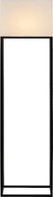 Atmooz - Vloerlamp Cristo - Staande Lamp - Stalamp - Woonkamer - Zwart en witte kap - Hoogte 153cm - Metaal