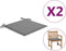 vidaXL - Tuinstoelkussens - 2 - st - 50x50x3 - cm - stof - grijs