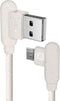 SBS TEOCNMICROW - Micro USB Kabel - 1m - Haakse connector - Eco-vriendelijk - Wit