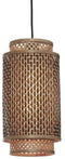 GOOD&MOJO Hanglamp Bhutan - Bamboe/Zwart - Ø18x25cm - - Hanglampen Eetkamer, Slaapkamer, Woonkamer