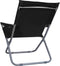 vidaXL - Strandstoelen - 2 - st - inklapbaar - stof - zwart