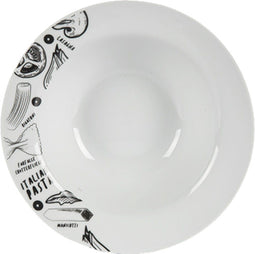 Arte Regal Pastabord 23,5 X 6,5 Cm Porselein Wit/zwart