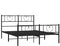 vidaXL - Bedframe - met - hoofd- - en - voeteneinde - metaal - zwart - 135x190 - cm