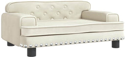 vidaXL - Hondenmand - 70x45x30 - cm - fluweel - crèmekleurig